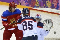 Hokejový zápas Slovensko-Rusko na turnaji v Soči 