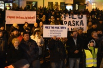 Protest proti korupcii v zdravotníctve v Košiciach