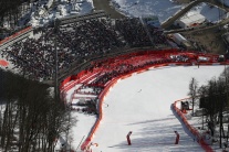 Z lyžiarskych svahov v Soči obrazom