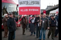 Poľskí demonštranti v Budapešti
