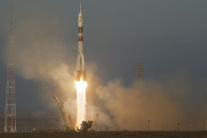 Štart nosnej rakety Sojuz-FG 