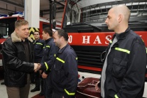 Fico a Kaliňák navštívili hasičov