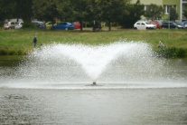 Prevzdušňovacia fontána v košickom jazere 