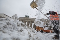 Husté sneženie v Nemecku 