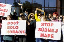 Protest proti súdnej mape v Bratislave