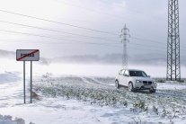 Snehová fujavica v okolí Popradu 
