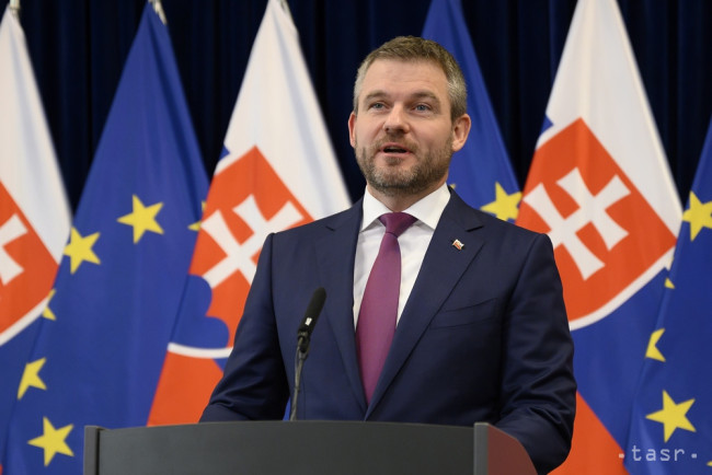 snímke predseda vlády SR Peter Pellegrini počas vyhlásenia k vzniku Slovenskej republiky 1. januára 2020 v Bratislave. Foto: TASR