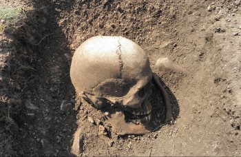 Objav v Ducovom: Turisti považovali lebku z hrobu za kameň na chodníku