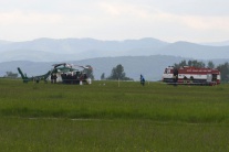 nehoda policajný vrtuľník pád Prešov