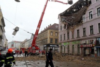 Zrútená budova vo Viedni