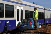 Nehoda auta a osobného vlaku pri Kežmarku