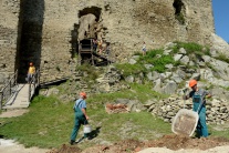 Stavebné práce na Kapušianskom hrade