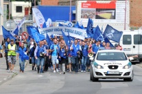 Protest zamestnancov PSA Peugeot Citröen